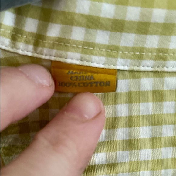 ROBERT TALBOTT CARMEL Yellow/Green Long Sleeve Button Down Shirt, Size XXL - Picture 6 of 9